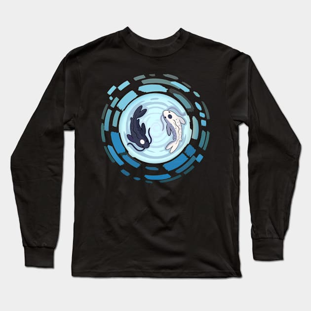 Yin and Yang Koi Whirlpool - Yang Version Long Sleeve T-Shirt by Griffywings